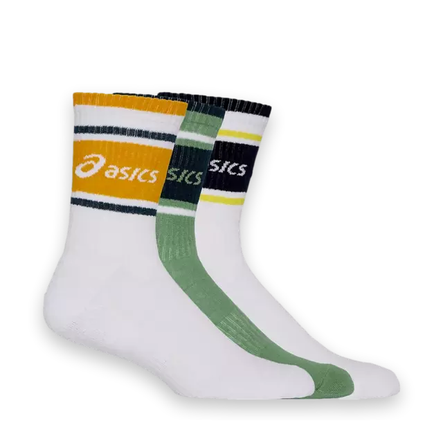 Asics Logo Crew Socks 3P Multicolor Men's Women's Casual crew socks 3013A799-100