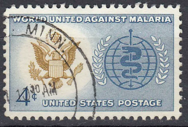 USA Briefmarke gestempelt 4c World united against Malaria Rundstempel / 3136