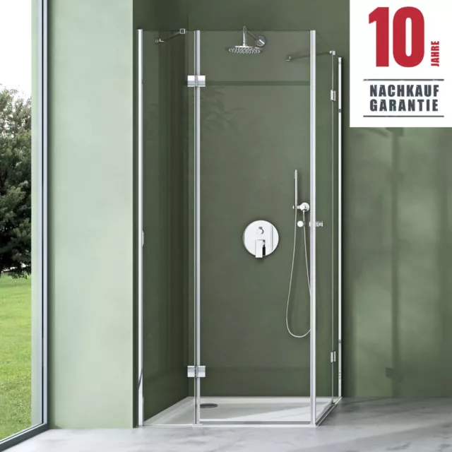 Dusche Duschkabine 90x90 80x80 Duschabtrennung Eckeinstieg ESG Glas mit NANO NEU