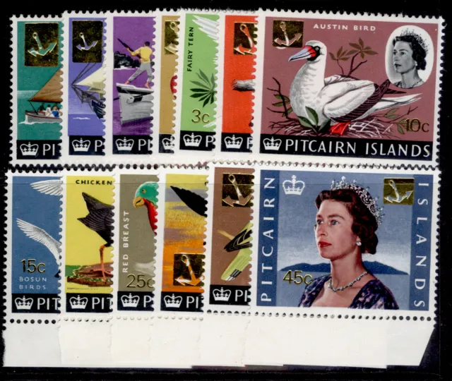 PITCAIRN ISLANDS QEII SG69-81, 1967 Decimal currency set, NH MINT. Cat £10.
