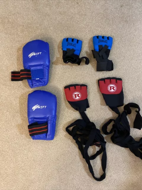 Lot Of 3 MMA Gloves Muay Thai, Sparring, Grappling Gloves, Boxing Training
