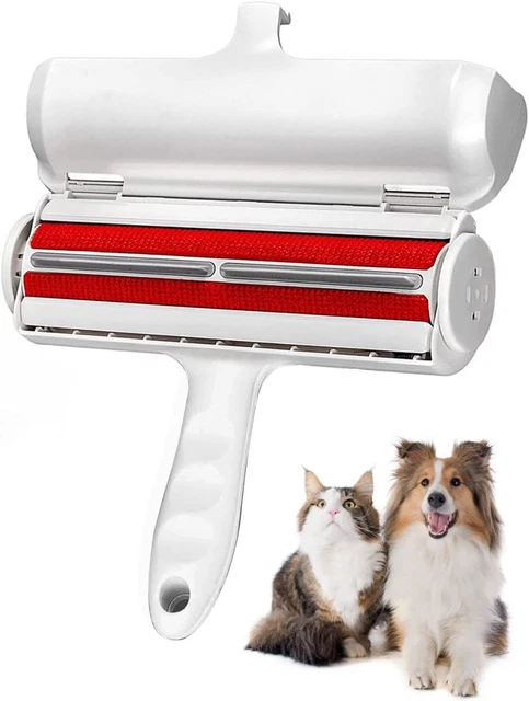 Pet Hair Remover Roller: Self-Cleaning, Red Color, for Furniture, Carpet, Car Se
