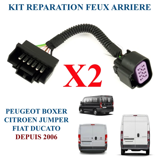 Lot De 2 Connecteurs Faisceau Feu Arrière – Compatible Clio 2, Kangoo 1, Espace 3, Scenic 1, Logan 1 – Prise De Raccordement Rapide