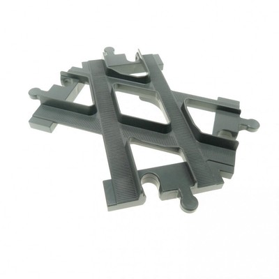 Duplo 1x Lego Duplo Passage à Niveau Alt-Dunkel Gris Rails Chemin Pour Set 9125 6391 