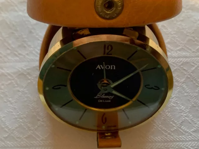 Vintage Blessing De Luxe (AVON) Wind-Up Travel Alarm Clock / West Germany 3