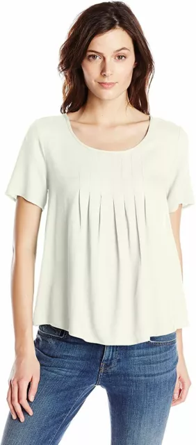 Ella Moss Women's Stella Crepe Pintuck Top, XS