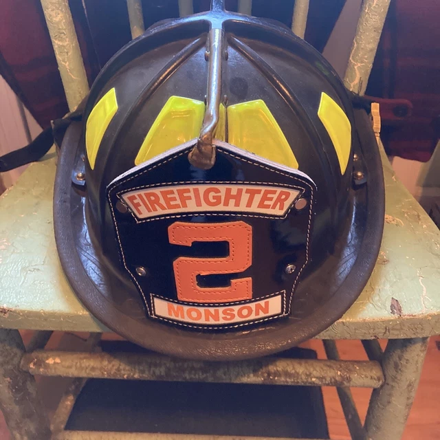 CAIRNS HELMETS 1044 Black Fire Firefighter Helmet, Mfg. 2004 Leather
