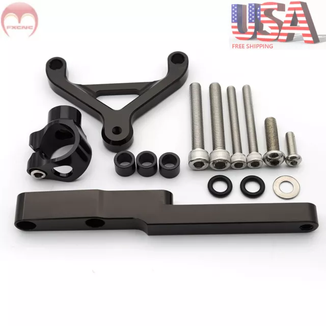 CNC Black Steering Damper Bracket Kit For Honda CB1000R 2008 2009 2010 2011 2012