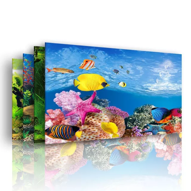 Ocean Style Aquarium Fish Tank Background Poster Film Paper Decor Paper