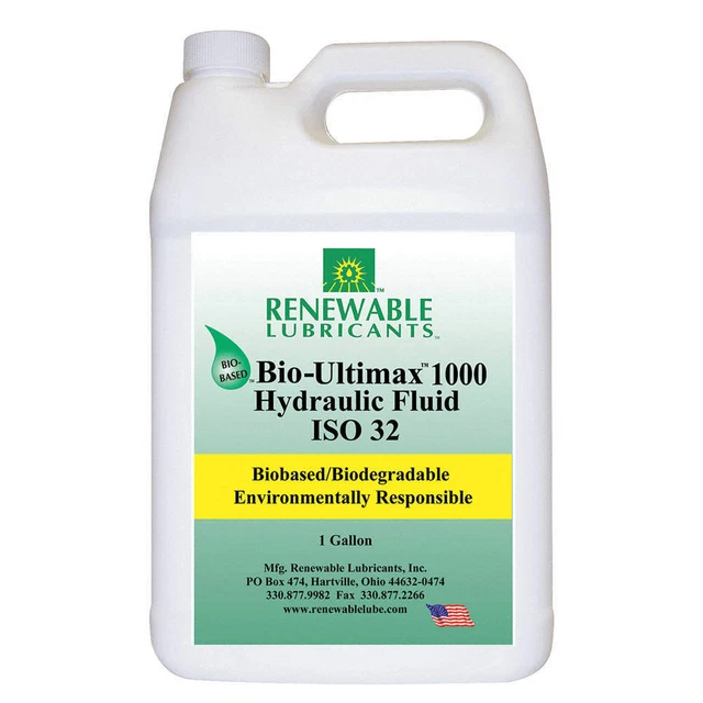 RENEWABLE LUBRICANTS 81003 Hydraulic Oil,Bio,Ultimax 1000,1 Gal,32