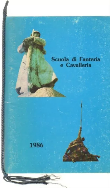 Calendario Scuola di Fanteria e Cavalleria Anno 1986. Con Cordoncino Originale