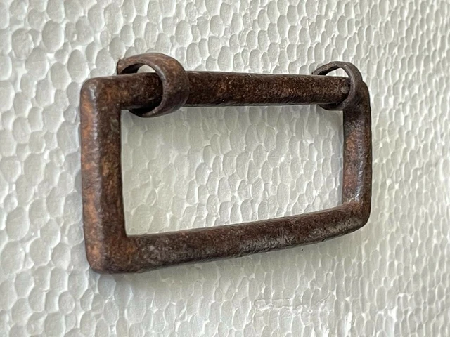 Vintage Ancien Rare Unique Fait Rustique Fer Porte / Poitrine Poignées/Heurtoir