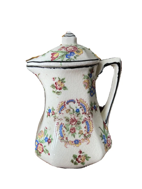 1920s-30s Hotta Yu Shoten & Co Lidded Pitcher Hand Painted Japan