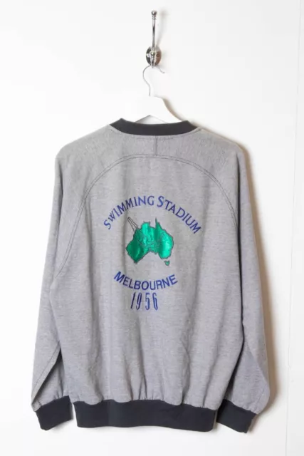 Adidas Sweatshirt Melbourne 1956 Olympic Games Grey Vintage Retro 90s Small 3