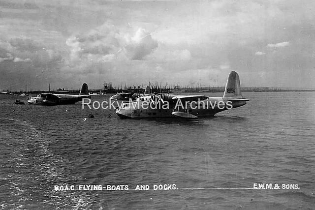 Std-59 Short Sunderland Flying Boats, Southampton Water, Hampshire. Photo