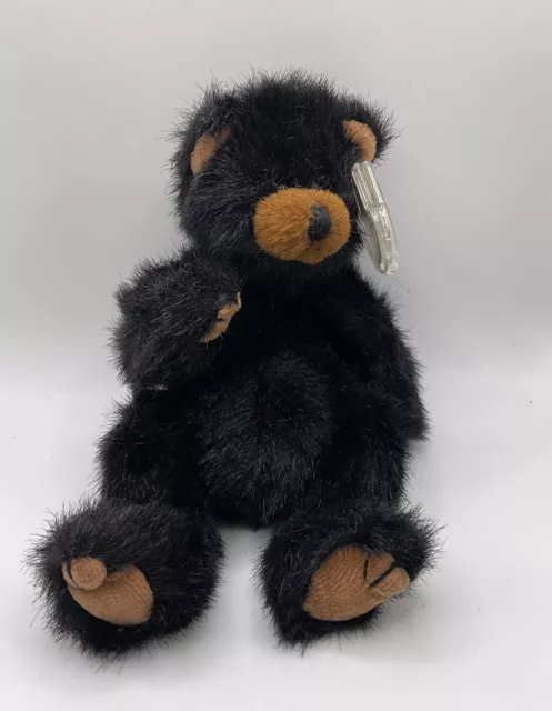 Ty Beanie Baby Attic Treasures Ivan The Black Bear With Tag In Plastic Protector