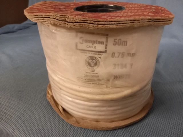 50M Crompton 0,75Mm 4 Core Guaina Cir Bianca