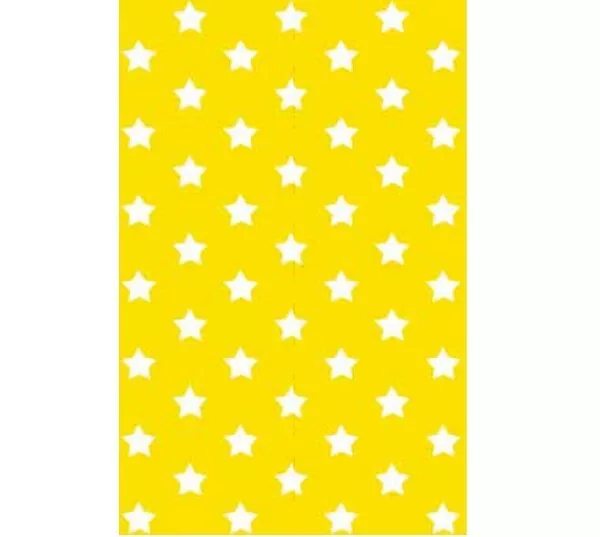 Klebefolie - Möbelfolie Stars - Sterne gelb -  45 cm x 200 cm Bastelfolie