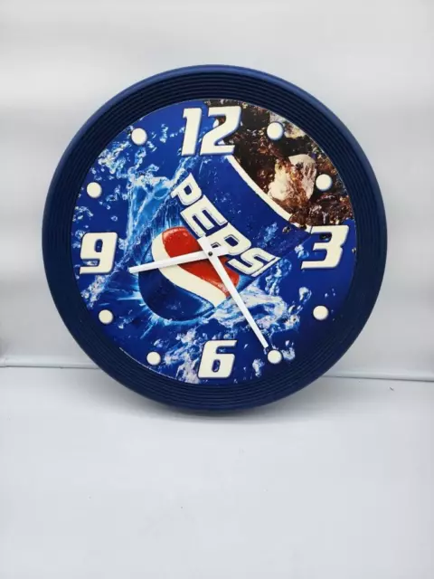 Vintage Pepsi IMPACT Brand Large 18” Wall Clock Official Pepsi Clock Working