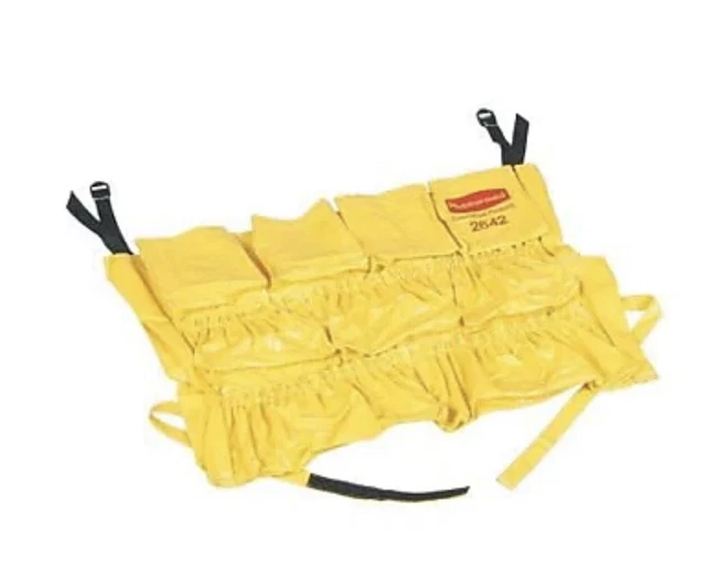 RUBBERMAID Commercial Brute 2642 Trash can Caddy Bag HD Vinyl FG264200YEL NEW