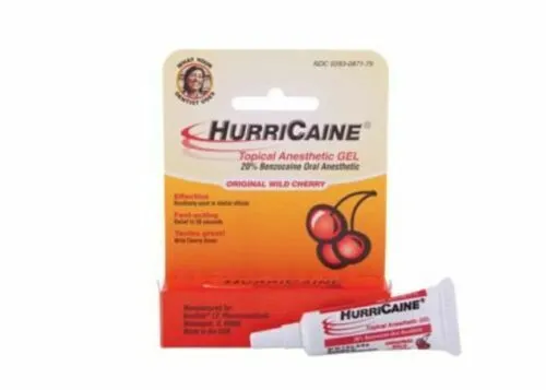 Beutlich HurriCaine Topical Anesthetic Gel 1/6 oz Tube - Wild Cherry 12 PACK