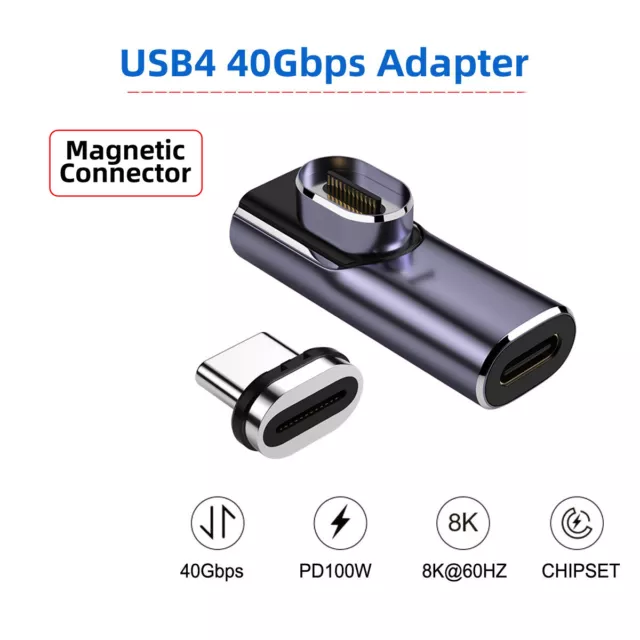 Jimier USB C Magnetic Connector Adapter USB C 100W Power Data 8K Video Adapter