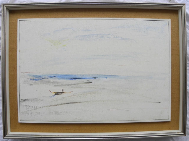 Ernesto TRECCANI (Milano 1920-2009) MARINA splendido OLIO su TELA cm 40x60