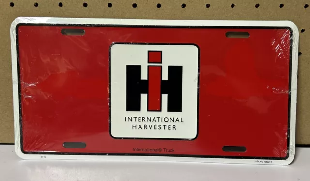 IH International Harvester Red License Plate Wall Sign Made in the USA