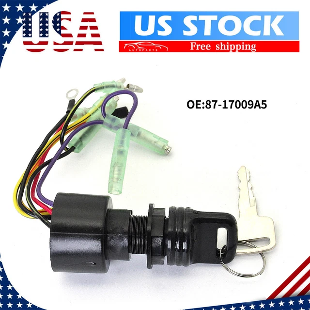 BOAT IGNITION KEY Switch For Mercury Outboard Control Box Motor 87