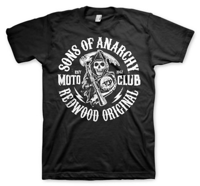 T-shirt Sons of Anarchy SOA Redwood original Moto Club maglia Uomo Hybris