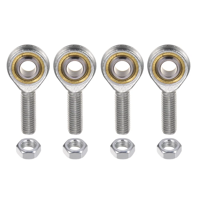 4pcs SA12TK POSA12 M12 Male Rod End M12x1.75 Right Hand Thread,Includes Jam Nut