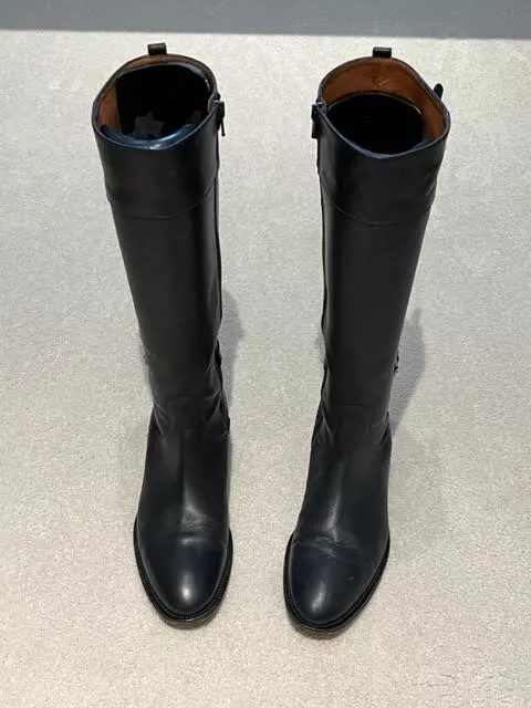 J. Crew Dressage Refined Leather Boots Black Size 7.5 gently used