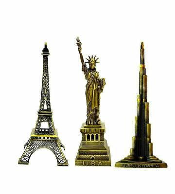 Special Combo Of Paris Eiffel Tower , Statue Of Liberty,Burj Khalifa 5" Metal