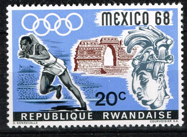 Rwanda Culture Ethnicities Maya of Yucatan stamp 1968 MLH