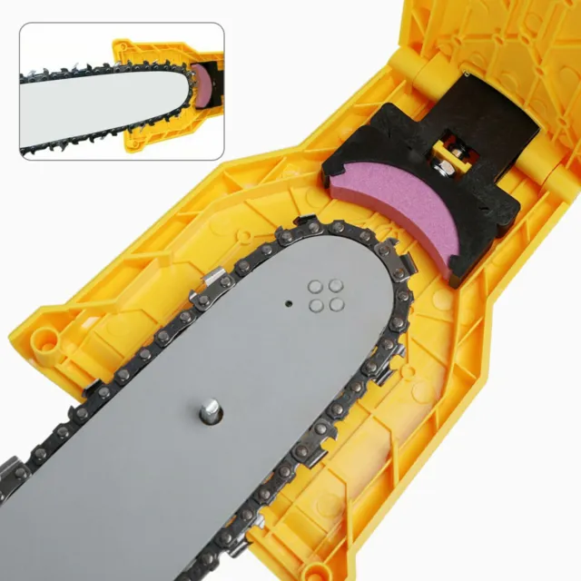 Chainsaw Teeth Sharpener Self Sharpening Bar Mount Chain Grinder System Tools UK