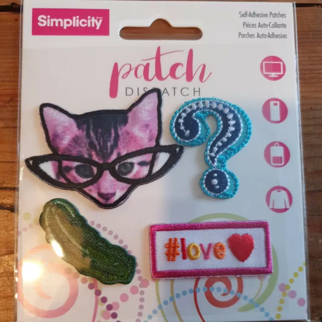 Simplicity Applique Motif Patch Sew / Stick Cat Pickle