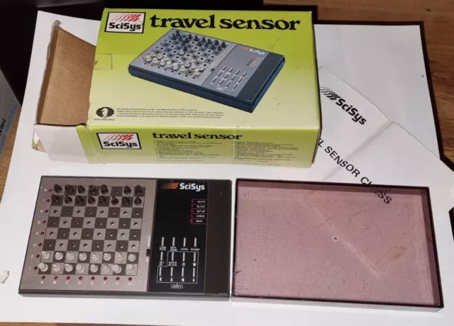 SciSys Travel Sensor Chess / Computer Schach / Vintage / Mega RAR