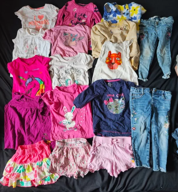 Pacchetto abiti da ragazza 2-3 anni top jeans 17 articoli in tutto