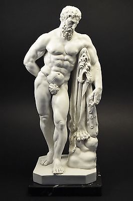 Statua di Ercole Farnese - Made in ITALY - Altezza 35 cm con base in marmo