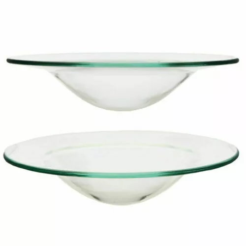 2  x 12CM Replacement spare glass Dish bowl for oil burner