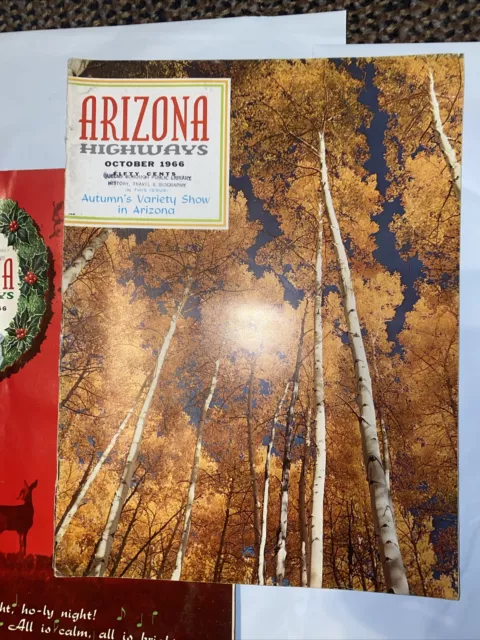 1966 ARIZONA HIGHWAYS LOT OF 3 Christmas, Art, Desert, Grand Canyon Ex ...