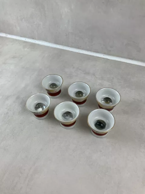 Lot de 6 verre a saké en céramique asiatique femme dénuder