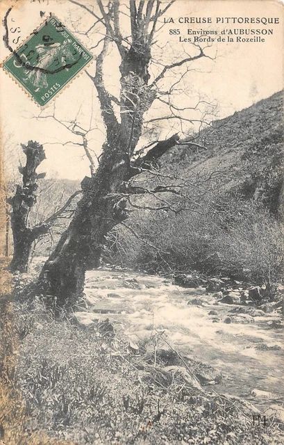 environs d'AUBUSSON - les bords de la Rozeille - la Creuse Pittoresque