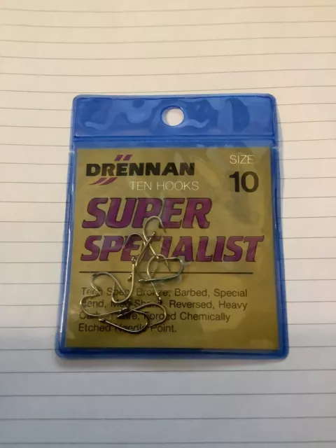 Drennan Super Specialist Fishing Hooks Size 10, 10 Per Packet