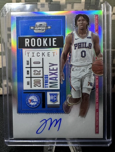 2020-21 Panini Contenders OPTIC Silver  Rookie Ticket OC Auto Tyrese Maxey  #120