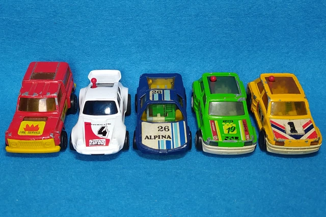 Lot Majorette Motor / Turboom – Voitures Friction 1/60 – Vintage France – Occasion
