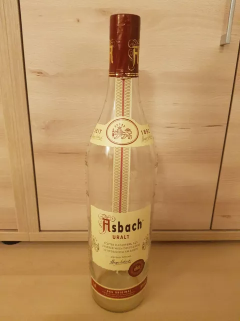 Asbach Uralt Flasche 3 Liter Volumen Leer + Korken Weinbrand Spardose Kleingeld