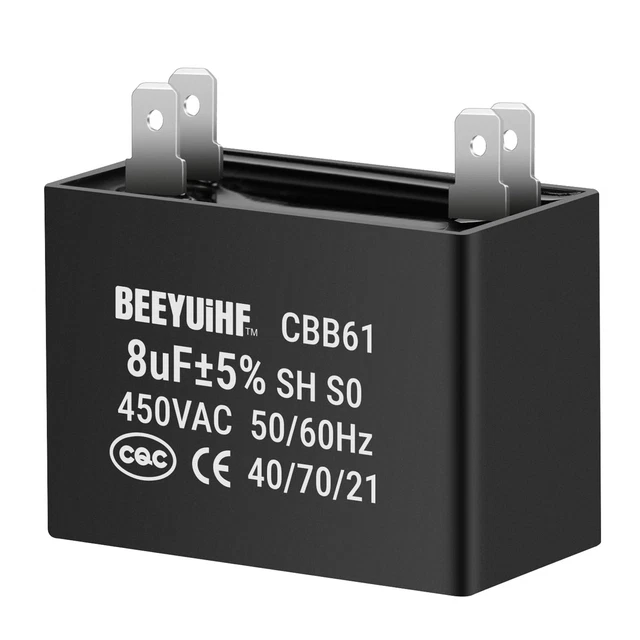 Lot De 2 Condensateurs CBB61 4.7uF 500V AC - Film Métallisé Polypropylène Uxcell