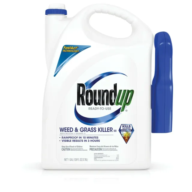 Roundup Ready-To-Use Weed & Grass Killer III Trigger Sprayer 1 gal.