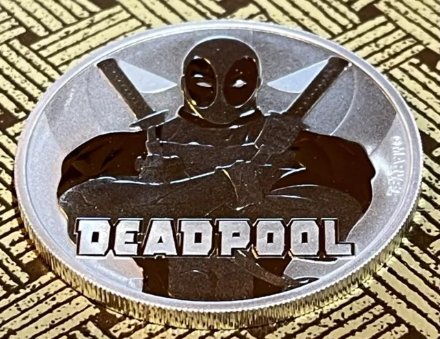 2018 $1 Tuvalu 1 oz .999 Silver Marvel Series Deadpool BU